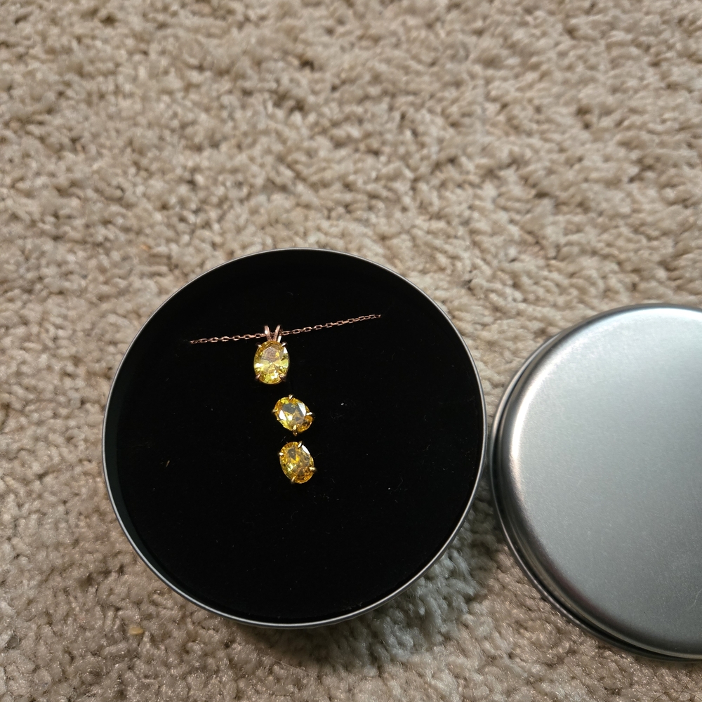 Elegant Yellow Citrine Necklace